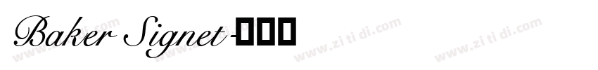 Baker Signet字体转换